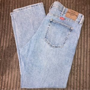 Wrangler Mens Stone Wash Regular Fit Straight Leg Denim Blue Jeans 38x30
